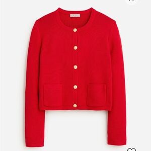 J. Crew Emilie Sweater Jacket in Red, Size M